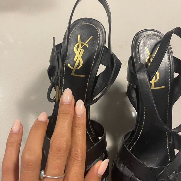 Authentic YSL Tribute Platform Sandals - one strap is ripped (priced to sell) - Picture 2 of 10